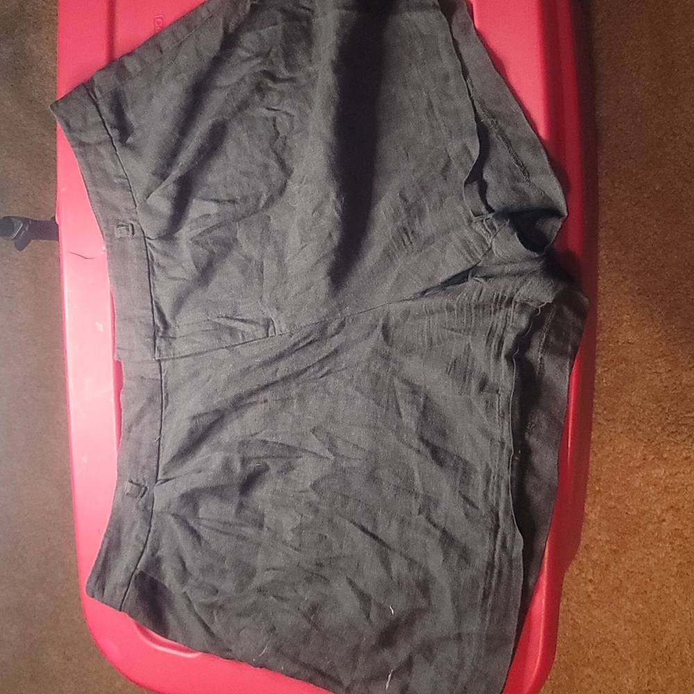 Old navy olive green linen shors